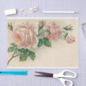Vintage rosa Rose Seidenpapier (Handwerk)