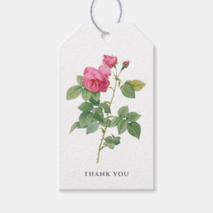 Vintage Rosa Rose Vielen Dank Geschenkanhänger