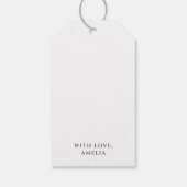 Vintage Rosa Rose Vielen Dank Geschenkanhänger (Rückseite)