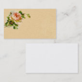 Vintage Rosa-Rose-Visitenkarte Visitenkarte (Vorne/Hinten)