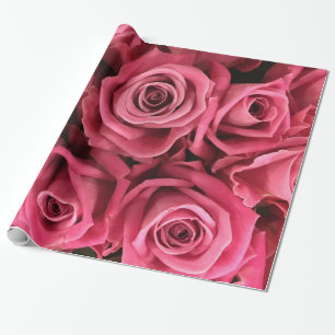 Vintage-Rosa-Rosen-Blumen-Geschenkpapier Geschenkpapier
