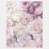 Vintage-Rosa-Rosen-Botanischer-Garten-Fließdecke Fleecedecke (Vorderseite)