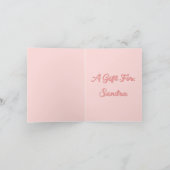 Vintage Rosa Rosen Feiertagskarte (Innenseite)