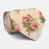 Vintage rosa Rosen Krawatte (Gerollt)
