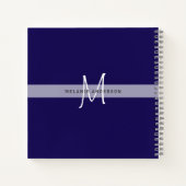 Vintage rosa Rosen Monogram Hochzeitsplanungsbrill Notizblock (Rückseite)