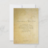 Vintage rosa Rosen-Proben-Abendessen-Einladung Einladung (Rückseite)