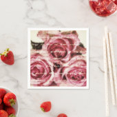Vintage rosa Rosen Serviette (Beispiel)