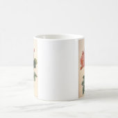 Vintage rosa Rosen-Tasse Kaffeetasse (Mittel)