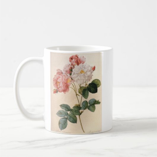 Vintage rosa Rosen-Tasse Kaffeetasse (Links)