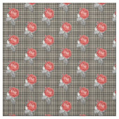 Vintage rosa Rosen und Hahnentrittmustermuster Stoff (Muster)