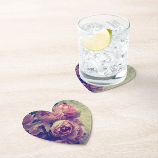 Vintage Rosa Rosen Untersetzer (Vor Ort)