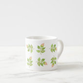 Vintage Rosa Rosenknospe Espresso Tasse (Vorderseite Rechts)
