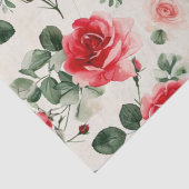 Vintage rosa Rote Rosen Muttertag Seidenpapier (Detail)