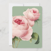 Vintage Rosa Sage Brautparty Hochzeit Einladung (Rückseite)