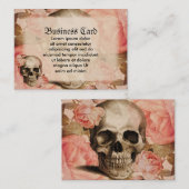 Vintage Rosa-Schädel-Collage Visitenkarte (Vorne/Hinten)