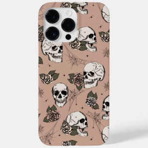 Vintage Rosa Schädel und Rose Case-Mate iPhone 14 Pro Max Hülle