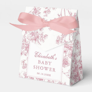 Vintage-Rosa-Schleife Blumen-Baby-Party Geschenkschachtel