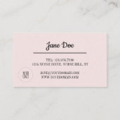 Vintage rosa schwarze Spritze Medizinische Kranken Visitenkarte (Rückseite)