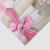 Vintage Rosa Shabby Schriftliche Buchtextzollage Seidenpapier (Detail)