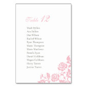 Vintage Rosa-Spitzen-Hochzeit Tischnummer (Rückseite)