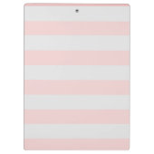 Vintage, rosa Streifen mit Blütenfarbe Klemmbrett (Rückseite)