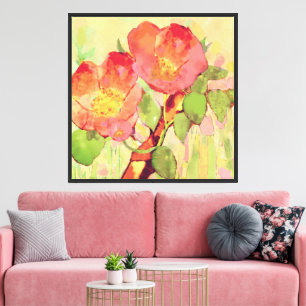 Vintage rosa Sweet Briar Rosen Leinwanddruck