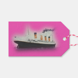 Vintage Rosa Titanic Ship Weihnachtsgeschenke Tags Geschenkanhänger