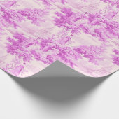 Vintage Rosa Toile Geschenkpapier (Ecke)