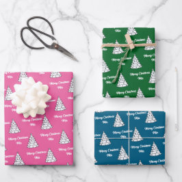 Vintage Rosa Tree Geschenkwrap | Frohe Weihnachtsr Geschenkpapier Set