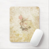 Vintage Rosa und Elfenbeinküste Rose Mousepad (Mit Mouse)