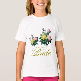 Vintage rosa und gelb rosa Blume bestechen durch S T-Shirt