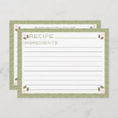 Vintage rosa und grüne Muster-Rezeptionskarten Feiertagspostkarte (Vorne/Hinten)