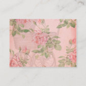 Vintage Rosa- und Grünflorentaucher-Folie Begleitkarte (Rückseite)