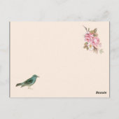 Vintage Rosa und Robin Wedding Tischnummer (Rückseite)