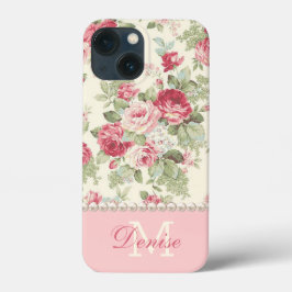 Vintage rosa und rote Rose Personalisiert Case-Mate iPhone Hülle