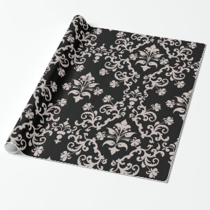 Vintage rosa und schwarzes Geschenkpapier