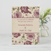 Vintage Rosa und Tan Hochzeitseinladung Einladung (Stehend Vorderseite)