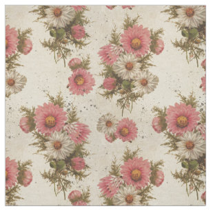 Vintage rosa und weiße Milchsorten Stoff