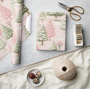 Vintage Rosa Weihnachten Geschenkpapier
