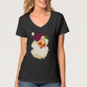 Vintage Rosa Weihnachtsmann Rosa Weihnachten 2 T-Shirt
