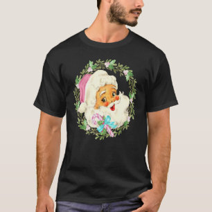 Vintage Rosa Weihnachtsmann Rosa Weihnachten 5 T-Shirt