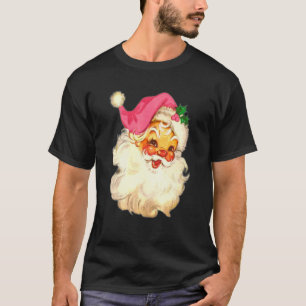 Vintage Rosa Weihnachtsmann Rosa Weihnachten 8 T-Shirt