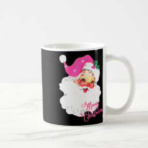 Vintage Rosa Weihnachtsmann Rosa Weihnachten Kaffeetasse