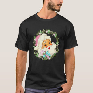 Vintage Rosa Weihnachtsmann Rosa Weihnachten T-Shirt