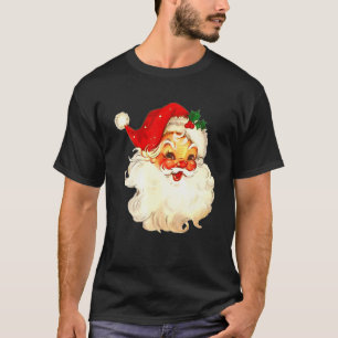 Vintage Rosa Weihnachtsmann Rosa Weihnachten T-Shirt