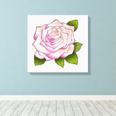 Vintage Rosa Zeichnend Leinwand (Insitu (Holzboden))