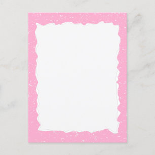 Vintage-Rosa zerrissene Papier-Randvorlage Postkarte
