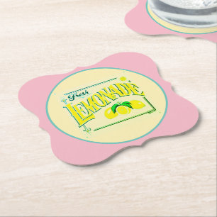 Vintage rosa Zitronenpresse Zitronenfrucht Sommer Untersetzer