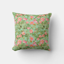 Vintage-Rosakissen in Mint-Aqua