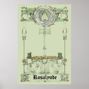 Vintage-Rosalynde-Cover-Art von Jessie Marion King Poster